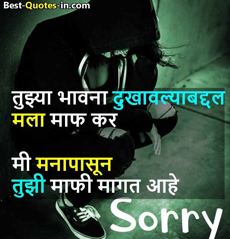 sorry status in marathi

